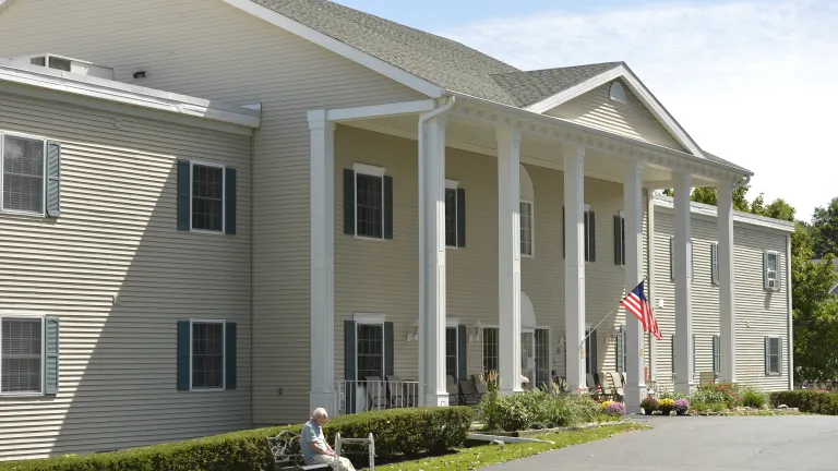 Exterior facade of Kingsway Manor assisted living residence